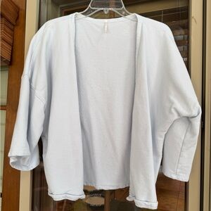 Women's Soft Blue Open Front Cardigan